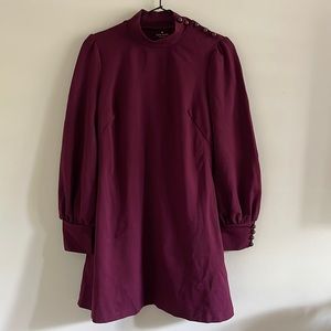 Kate Spade burgandy mini dress SIZE M